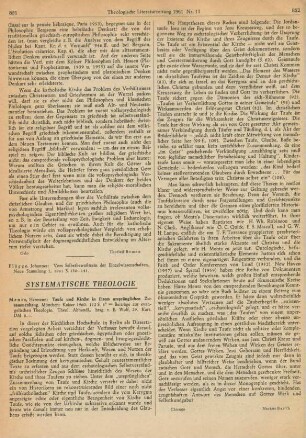 851-852 [Rezension] Mentz, Hermann, Taufe und Kirche in ihrem ursprünglichen Zusammenhang