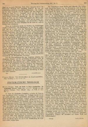 851-852 [Rezension] Mentz, Hermann, Taufe und Kirche in ihrem ursprünglichen Zusammenhang