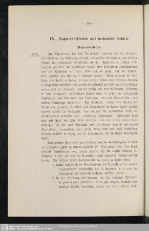 IX. Papierfabrikation und verwandte Gebiete