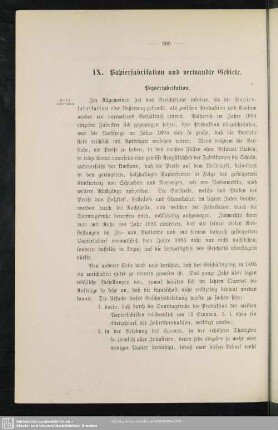 IX. Papierfabrikation und verwandte Gebiete