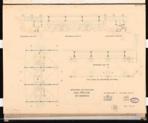 Eisenbahnbrücke Schinkelwettbewerb 1862: Drehbrücke: Details zur Arretierung, Signalgebung; Maßstabsleiste