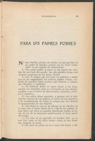 Para los padres pobres
