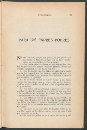 Para los padres pobres
