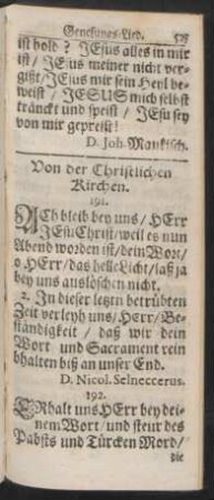 Von der Christlichen Kirchen.