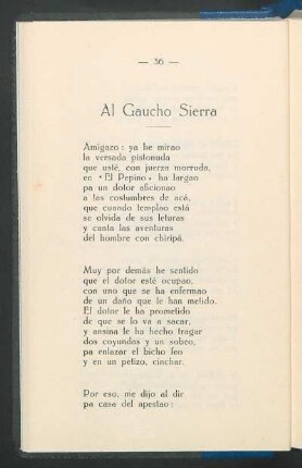 Al gaucho sierra