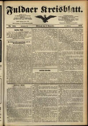 Ausgabe vom Mittwoch, den 03. November 1909.