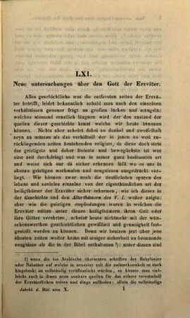 Jahrbücher der biblischen Wissenschaft. 10, 10. 1859/60