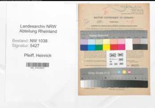 Entnazifizierung Heinrich Pfeiff , geb. 01.02.1901 (Bahnbeamter)