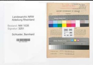 Entnazifizierung Bernhard Schlueter , geb. 26.04.1911 (Aufseher)