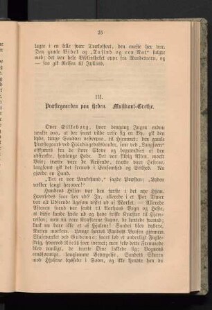 III. Præstegaarden paa Heden. Musikant-Grethe.