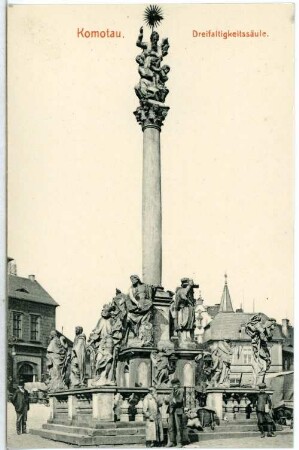 Komotau. Dreifaltigkeitssäule
