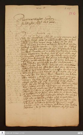 Brief von Johann Franz Buddeus an Johann Wilhelm v. Sachsen-Eisenach.