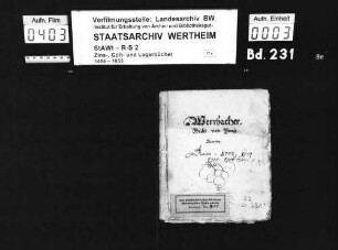 Werbacher Gült- und Zinsbuch
