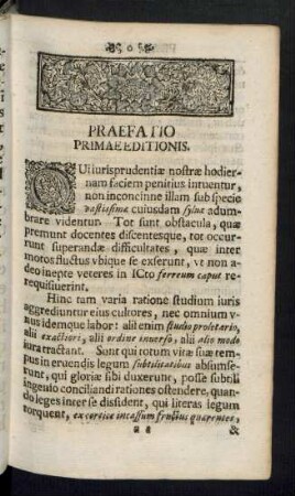 Praefatio Primae Editionis.