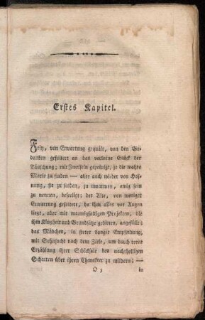 Erstes Kapitel - Drittes Kapitel