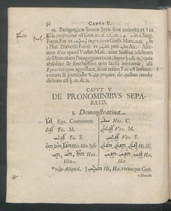 Caput V. De Pronominibus Separatis.