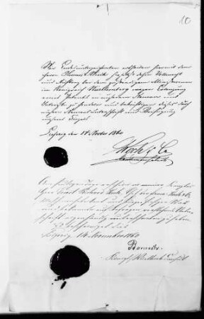 Vollmacht des Maschinenfabrikanten Ernst Richard Koch für Heinrich Wieck