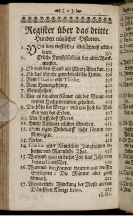 Register über das dritte Hundert nützlicher Historien