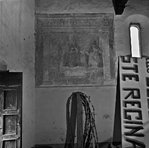 Madonna mit Heiligen: Thronende Madonna, Heiliger Sebastian und Heiliger Rochus