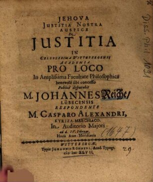 De Justitia