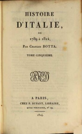 Histoire d'Italie, de 1789 à 1814. 5