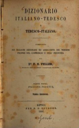 Dizionario italiano-tedesco e tedesco-italiano. 1, Italiano-tedesco