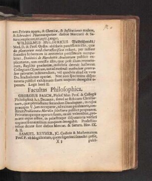 Facultas Philosophica.