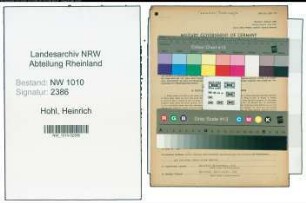 Entnazifizierung Heinrich Hohl , geb. 12.06.1890 (Posterer)