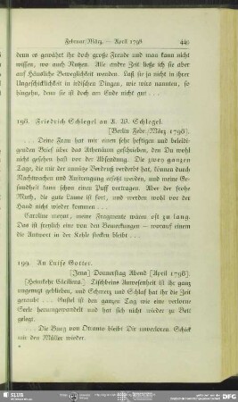 Friedrich von Schlegel an August Wilhelm von Schlegel, Berlin, Februar/März 1798