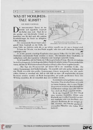 Was ist monumentale Kunst?: aus einem Vortrage