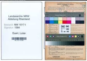 Entnazifizierung Luise Duerr , geb. 05.11.1906 (Diakonisse)