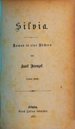 Silvia : Roman in vier Büchern, 3