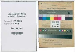 Entnazifizierung Max Joschke , geb. 04.04.1890 (Rangiermeister)