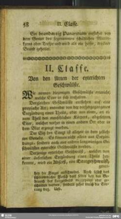 II. Classe. Von den Arten der eyterichten Geschwülste