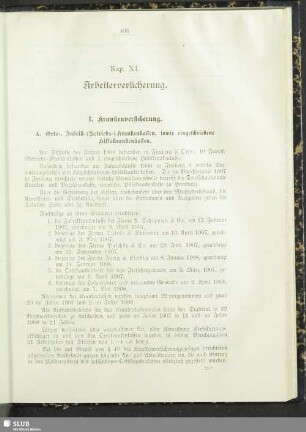 Kap. XI. Arbeiterversicherung
