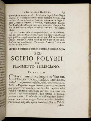XIX. Scipio Polybii Ex Fragmento Peiresciano – XX. Ulpii Criniti Nervæ Trajani, Et Flavii Claudii Vitæ Comparate