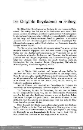 Königliche Bergakademie zu Freiberg