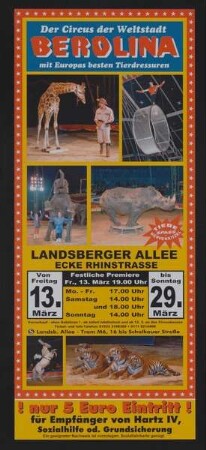 Circus Berolina, Berlin, ohne Jahr