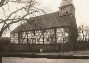 Merzdorf (Oberlausitz). Dorfkirche (dat. 1611, Abbruch 1934). Ansicht von Nordwesten