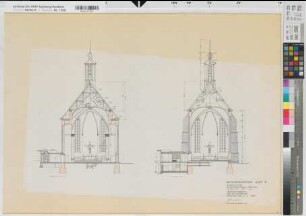 Münster (Münster) ev. Universitätskirche (ehem. Observantenkirche) Schnitte 1963 1 x 100 59,5 x 83,5 kol. Pause Staatshochbauamt für die Universität Münster 19.06
