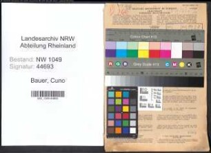 Entnazifizierung Cuno Bauer , geb. 05.06.1881 (Fabrikant)