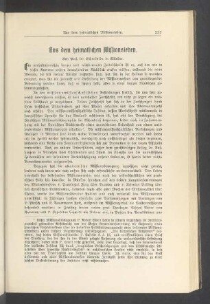 Aus dem heimatlichen Missionsleben