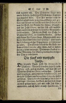 Die fünff und viertzigste Nacht.