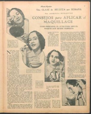 Consejos para aplicar el maquillage : Una clase de belleza por semana