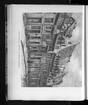 Strasse in Rostock. Gezeichnet von Fräulein M. Kortmann