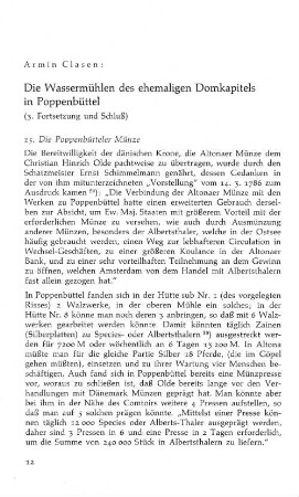 Die Wassermühlen des ehemaligen Domkapitels in Poppenbüttel