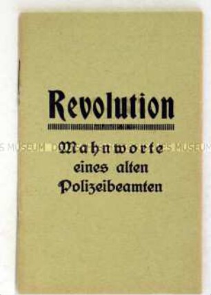 Kommunistische Propagandaschrift im Miniaturformat zu den Auseinandersetzungen mit der Polizei