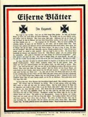 Eiserne Blätter Nr. 4 - Im Lazarett