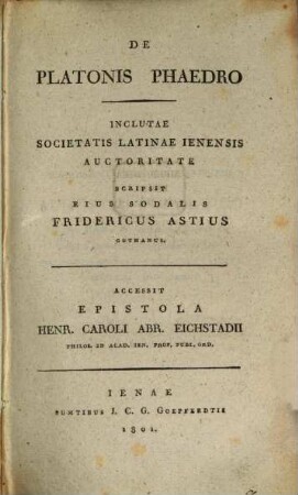 De Platonis Phaedro