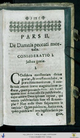 Pars II. De Damnis Peccati Mortalis.